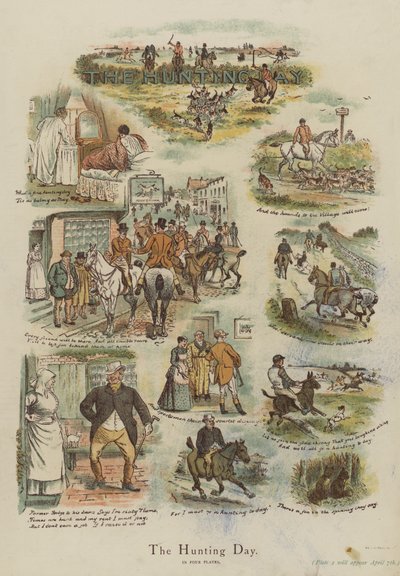Dzień polowania (chromolitho) autorstwa English School