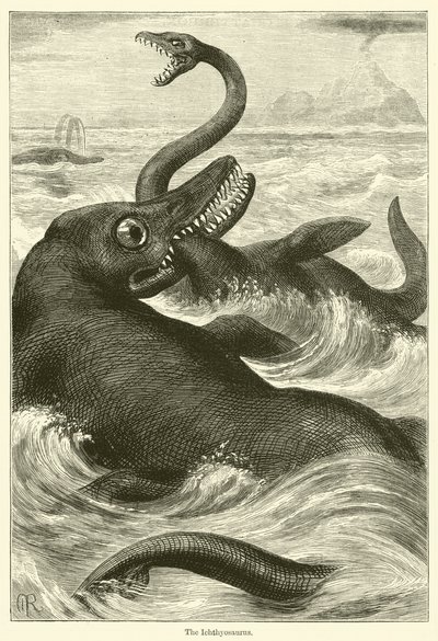 Ichtiozaur (rycina) autorstwa English School