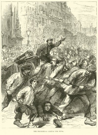 Powstańcy zdobywają armaty, marzec 1871 autorstwa English School