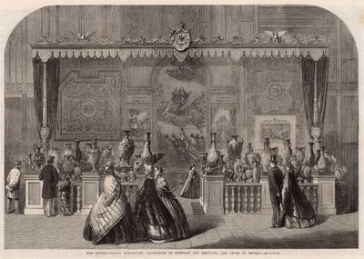 Międzynarodowa Wystawa; Gobeliny z gobelinami i Beauvais oraz Chiny z Sevres autorstwa English School
