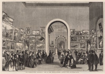 Międzynarodowa Wystawa; Widok Galerii Obrazów na wschód autorstwa English School