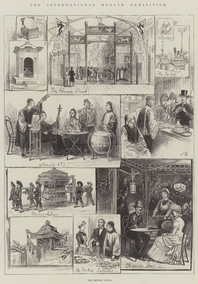 Międzynarodowa Wystawa Zdrowia, Sąd Chiński (grafika) autorstwa English School