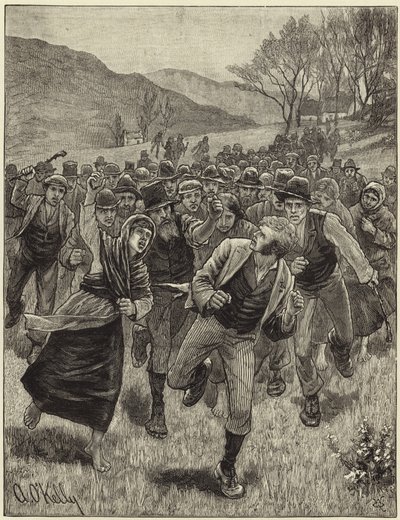 Agitacja Irlandzkiej Ligi Lądowej autorstwa English School