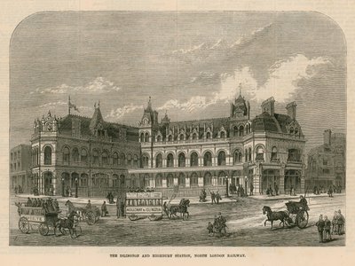 Stacja Islington i Highbury, North London Railway autorstwa English School