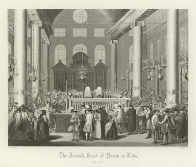 Żydowskie święto Purim, czyli losy, 1712 autorstwa English School