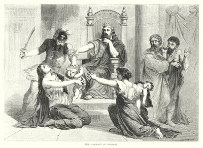 Wyrok Salomona (rycina) autorstwa English School