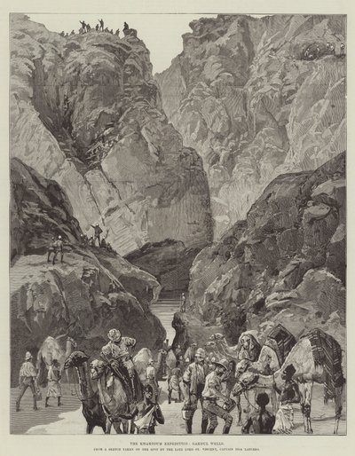 Wyprawa Chartum, Gakdul Wells (rycina) autorstwa English School