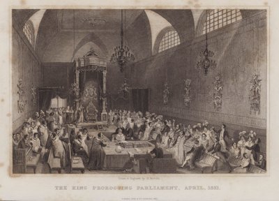 The King Proroguing Parliament, kwiecień 1831 (rycina) autorstwa English School