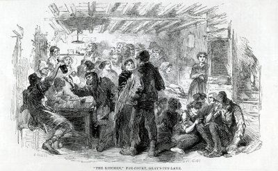 Kuchnia, Fox-Court Grays Inn Lane, 1851 autorstwa English School