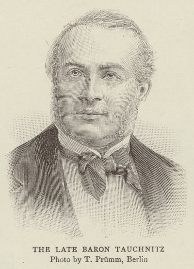 Późny Baron Tauchnitz (grafika) autorstwa English School