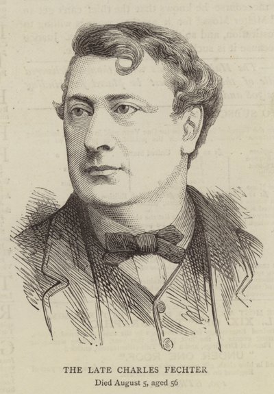 Późny Charles Fechter (grafika) autorstwa English School