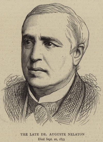 Późny dr Auguste Nelaton (grafika) autorstwa English School