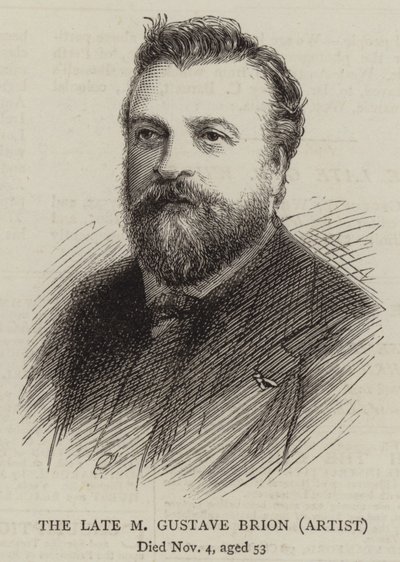 Późny M Gustave Brion, artysta (grafika) autorstwa English School