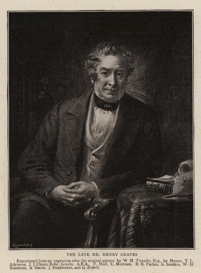 Der verstorbene Mr. Henry Graves (Gravur) von English School
