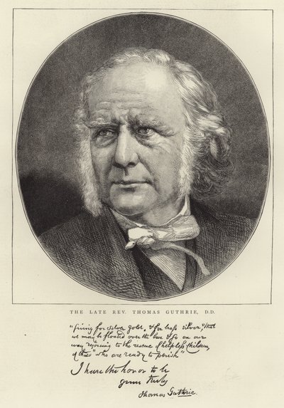 Późny wielebny Thomas Guthrie autorstwa English School