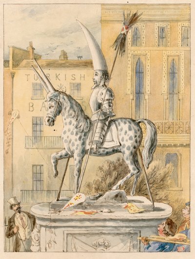 Pomnik Leicester Square 17 października 1866 r autorstwa English School