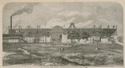 Parowiec Lewiatan (Wielki Wschód), naszkicowany z Wyspy Psów, październik 1857 r. autorstwa English School
