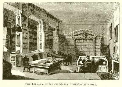 Biblioteka, w której pisała Maria Edgeworth autorstwa English School
