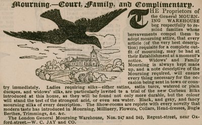 The London General Mourning Warehouse, Regent Street, Londyn autorstwa English School