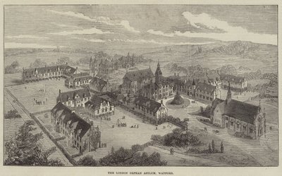 The London Orphan Asylum, Watford (grawerowanie) autorstwa English School