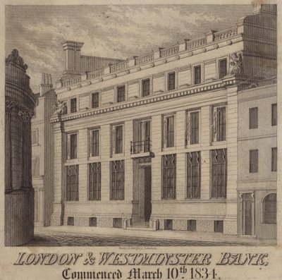London and Westminster Bank (grawerunek) autorstwa English School
