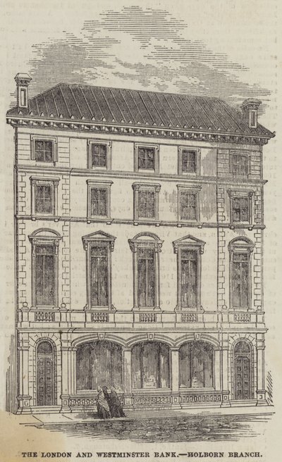The London and Westminster Bank, Holborn Branch (grawerowanie) autorstwa English School