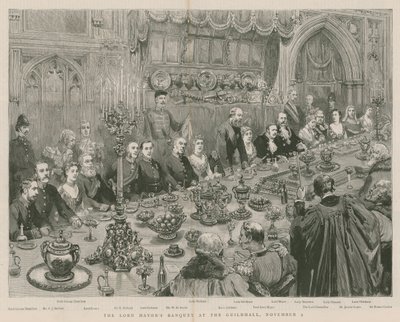 Bankiet Lorda Burmistrzów w Guildhall, Londyn, 9 listopada 1887 r. autorstwa English School