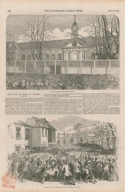 Leżąc w stanie w szpitalu Chelsea autorstwa English School