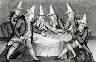 The Macaroni Cauldron, opublikowany przez M. Darly, 1772 (mezzotinta) autorstwa English School