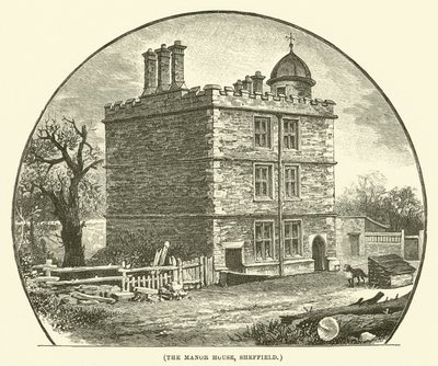 The Manor House, Sheffield (grawerunek) autorstwa English School