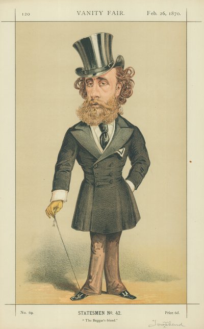 The Marquis (John) Townshend, The Beggars Friend, 26 lutego 1870, komiks Vanity Fair autorstwa English School