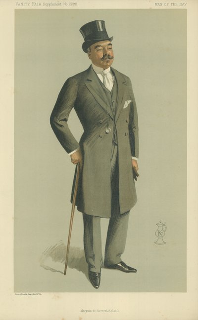 Markiz de Soveral, rysunek z magazynu Vanity Fair, 13 listopada 1912 r. autorstwa English School