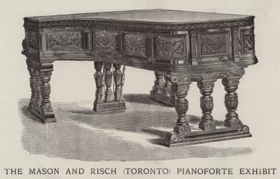 Ekspozycja Pianoforte Mason and Risch (Toronto) (rycina) autorstwa English School