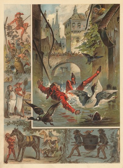Wesoły błazen (chromolit) autorstwa English School