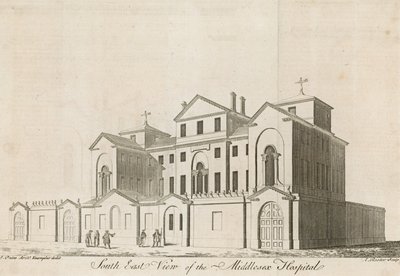 Szpital Middlesex, w pobliżu Oxford Street autorstwa English School