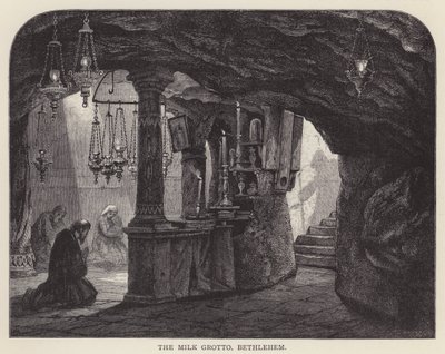 Grota Mleczna, Betlejem (rycina) autorstwa English School