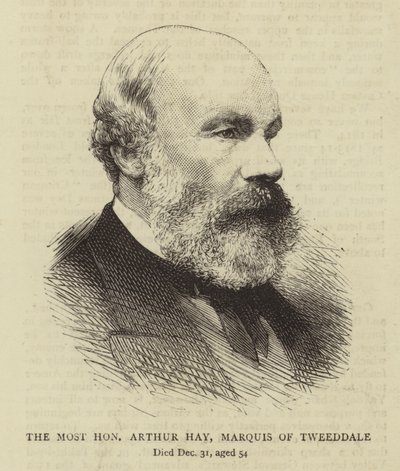 Najbardziej Honorowy Arthur Hay, markiz Tweeddale (rycina) autorstwa English School