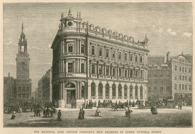 Nowa siedziba National Safe Deposit Companies przy Queen Victoria Street w Londynie autorstwa English School