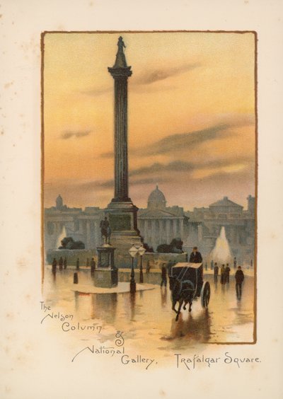Kolumna Nelsona, Galeria Narodowa, Trafalgar Square autorstwa English School