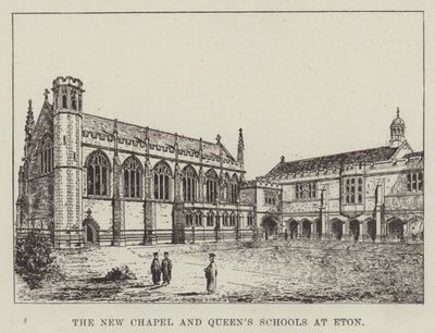 Nowa kaplica i szkoły królowej w Eton (grafika) autorstwa English School