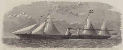Nowy parowiec Clipper „Ly-Ee-Moon”, zbudowany dla handlu opium (grawerowanie) autorstwa English School