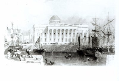 Nowy Urząd Celny, Liverpool, c.1830 autorstwa English School