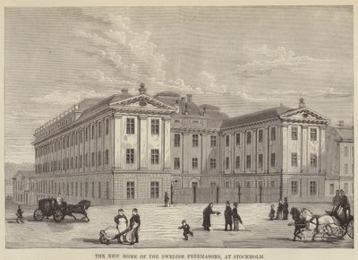 Nowy dom szwedzkich masonów w Sztokholmie (rycina) autorstwa English School