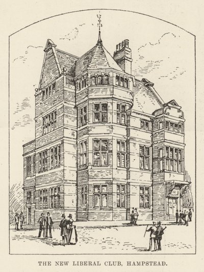 The New Liberal Club, Hampstead (rycina) autorstwa English School
