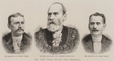 Nowy Lord Burmistrz i szeryfowie (grawerowanie) autorstwa English School