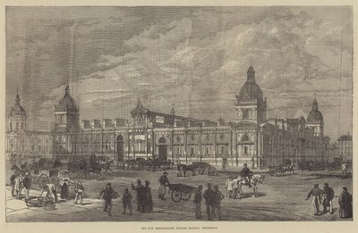 Nowy Metropolitan Poultry Market, Smithfield (grawerowanie) autorstwa English School