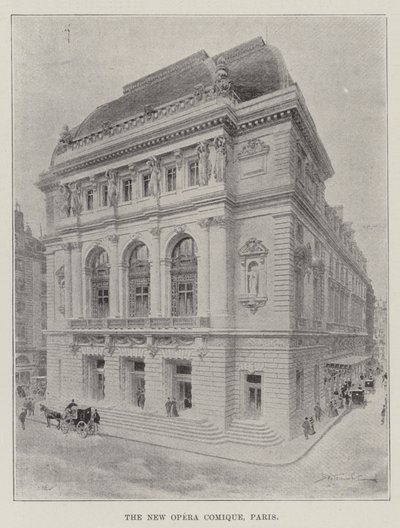 Nowa Opera Comique, Paryż (rycina) autorstwa English School