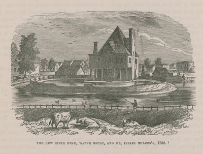 New River Head, Water House i pan Israel Wilkess, 1730 r autorstwa English School