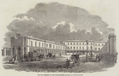 Nowy Terminus Kolei Południowo-Wschodniej przy London-Bridge (rycina) autorstwa English School