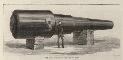 Nowe niemowlę Woolwich, 81 ton (grawerowanie) autorstwa English School